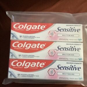Colgate Sensitive Whitening Fresh Mint Gel Toothpaste Bundle 6.0 oz